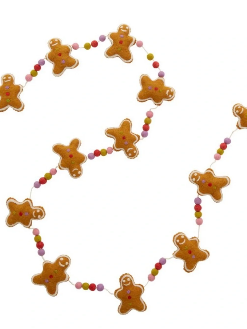 Felt Gingerbread Man Garland 72